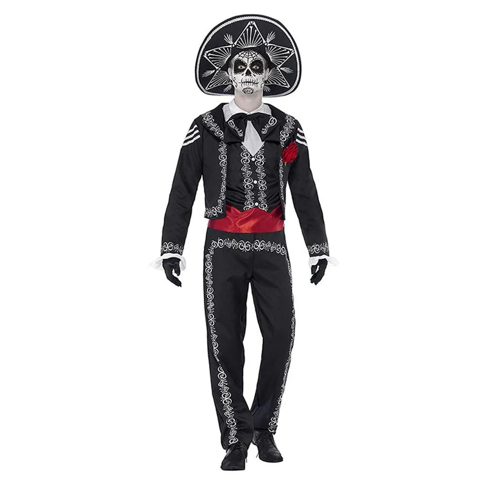 Scary Skeleton Suit - Black and White Halloween Pants and Jacket business suit cosplay