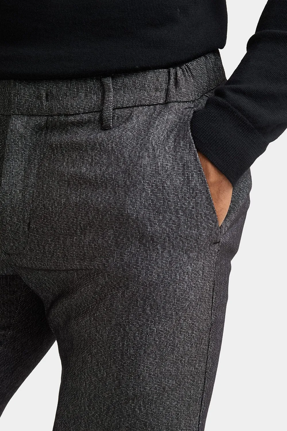 Semi Plain Pants in Black/Grey