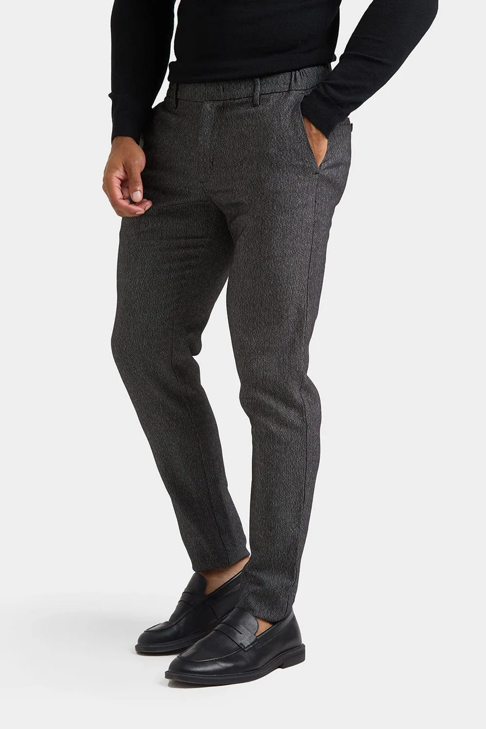 Semi Plain Pants in Black/Grey