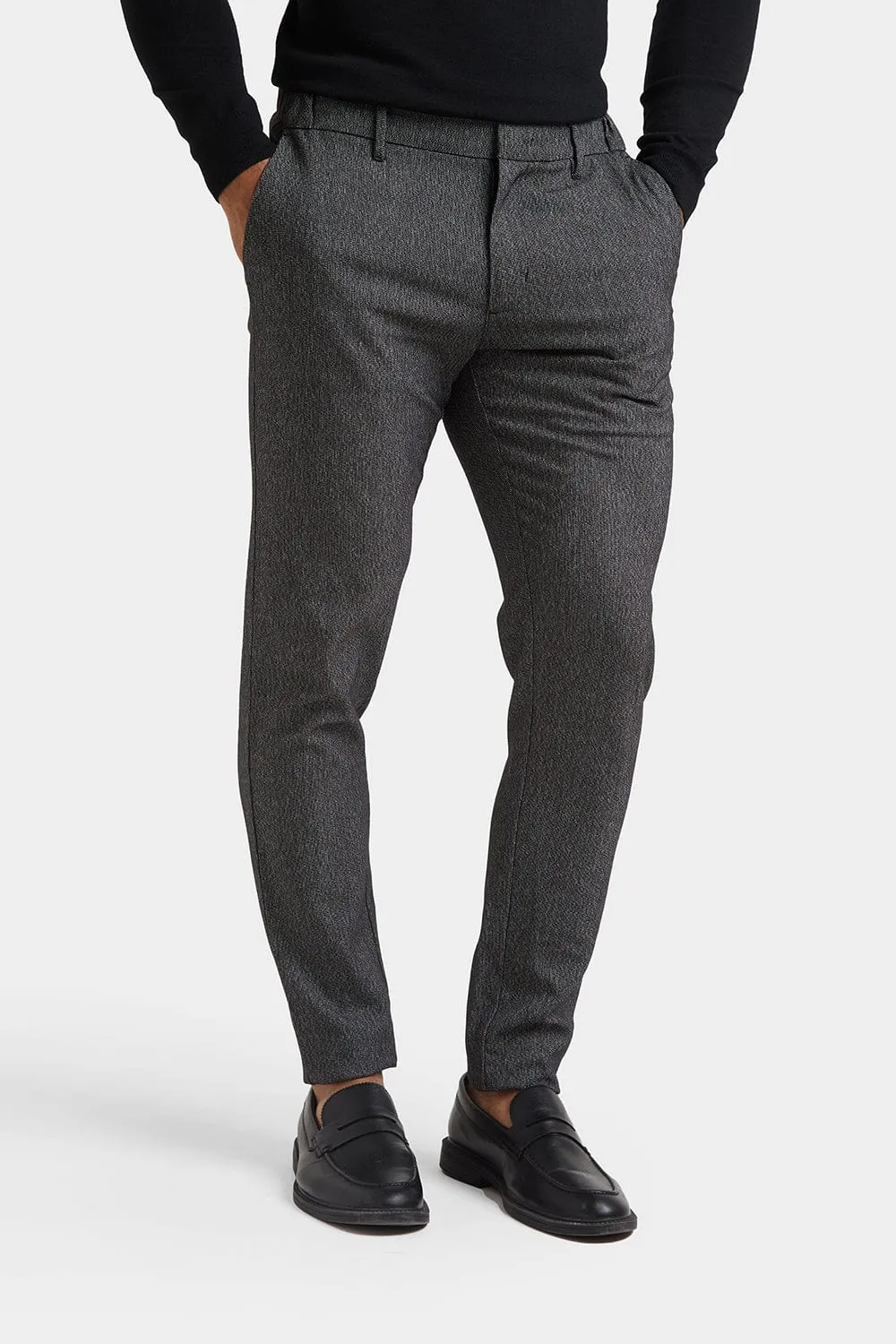 Semi Plain Pants in Black/Grey