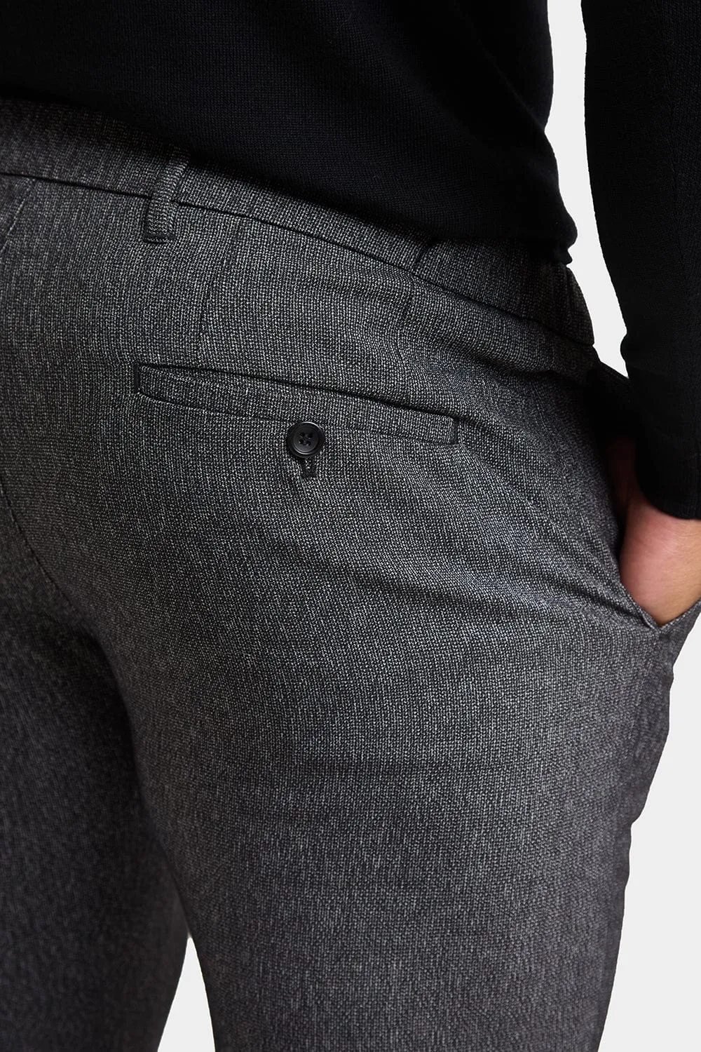 Semi Plain Pants in Black/Grey