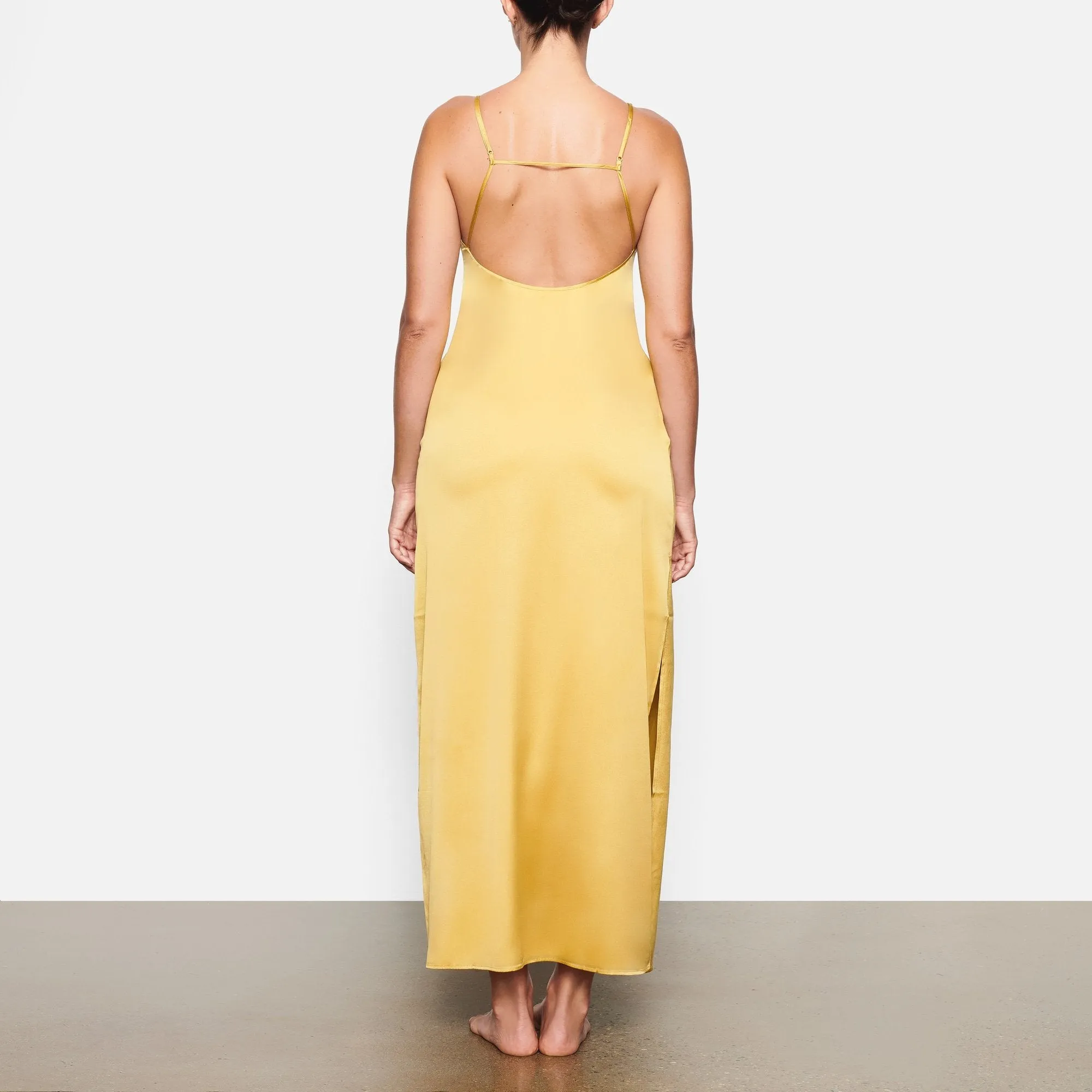 SILK LONG SLEEP SLIP | TOPAZ