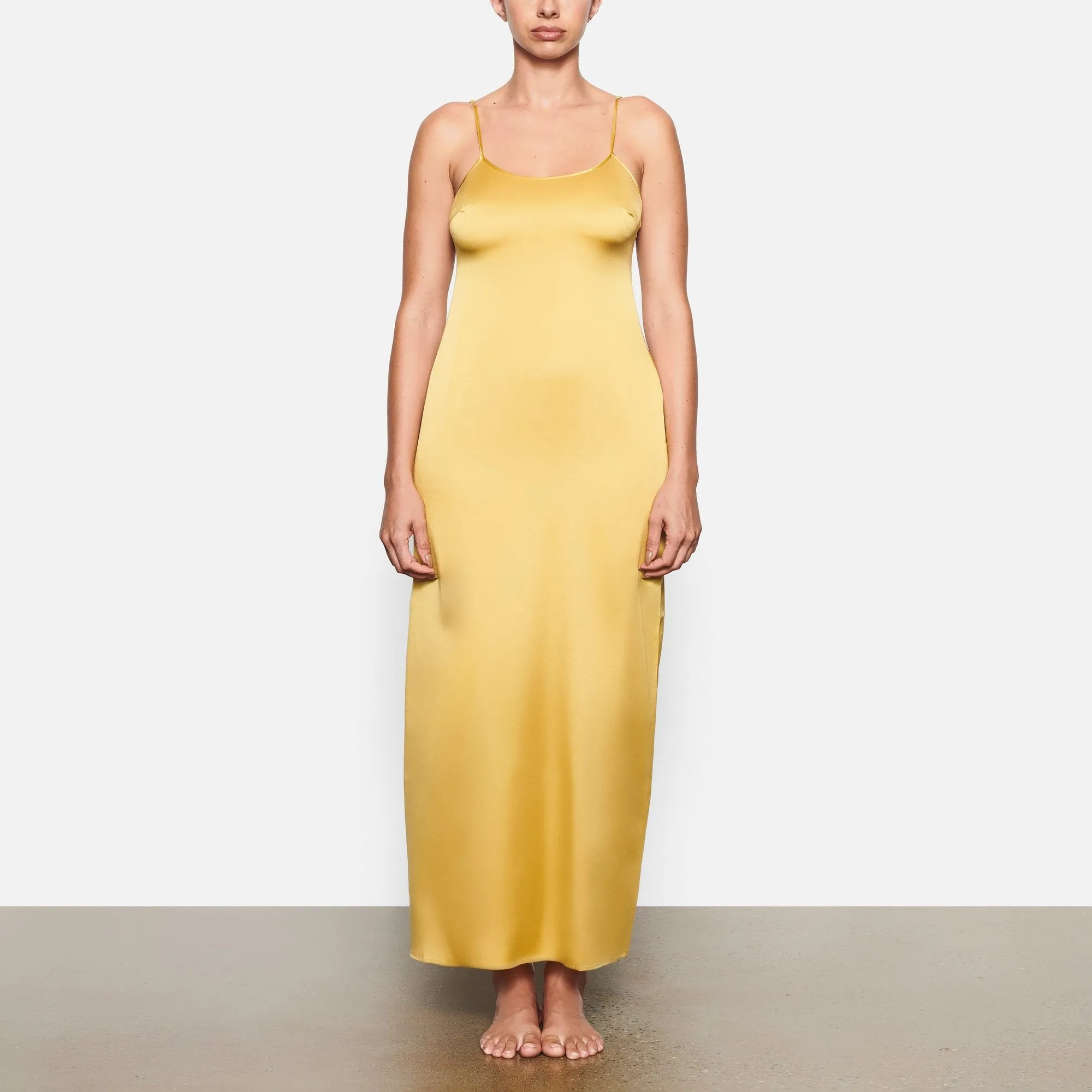 SILK LONG SLEEP SLIP | TOPAZ