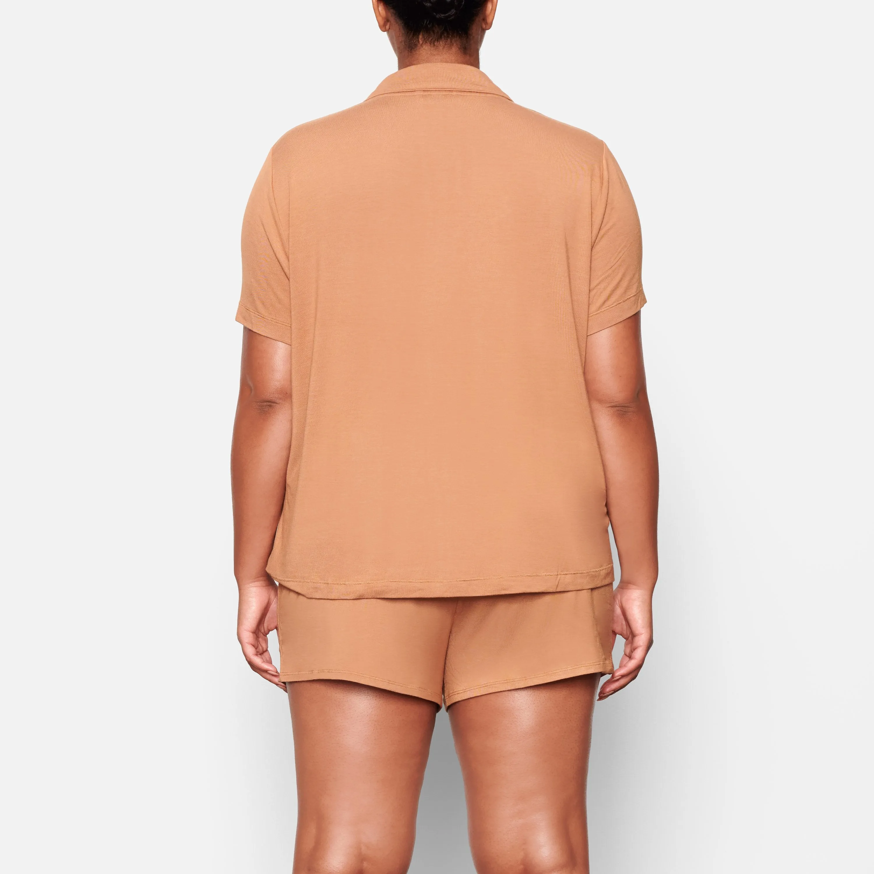 SLEEP SHORT SLEEVE SET | CAMEL