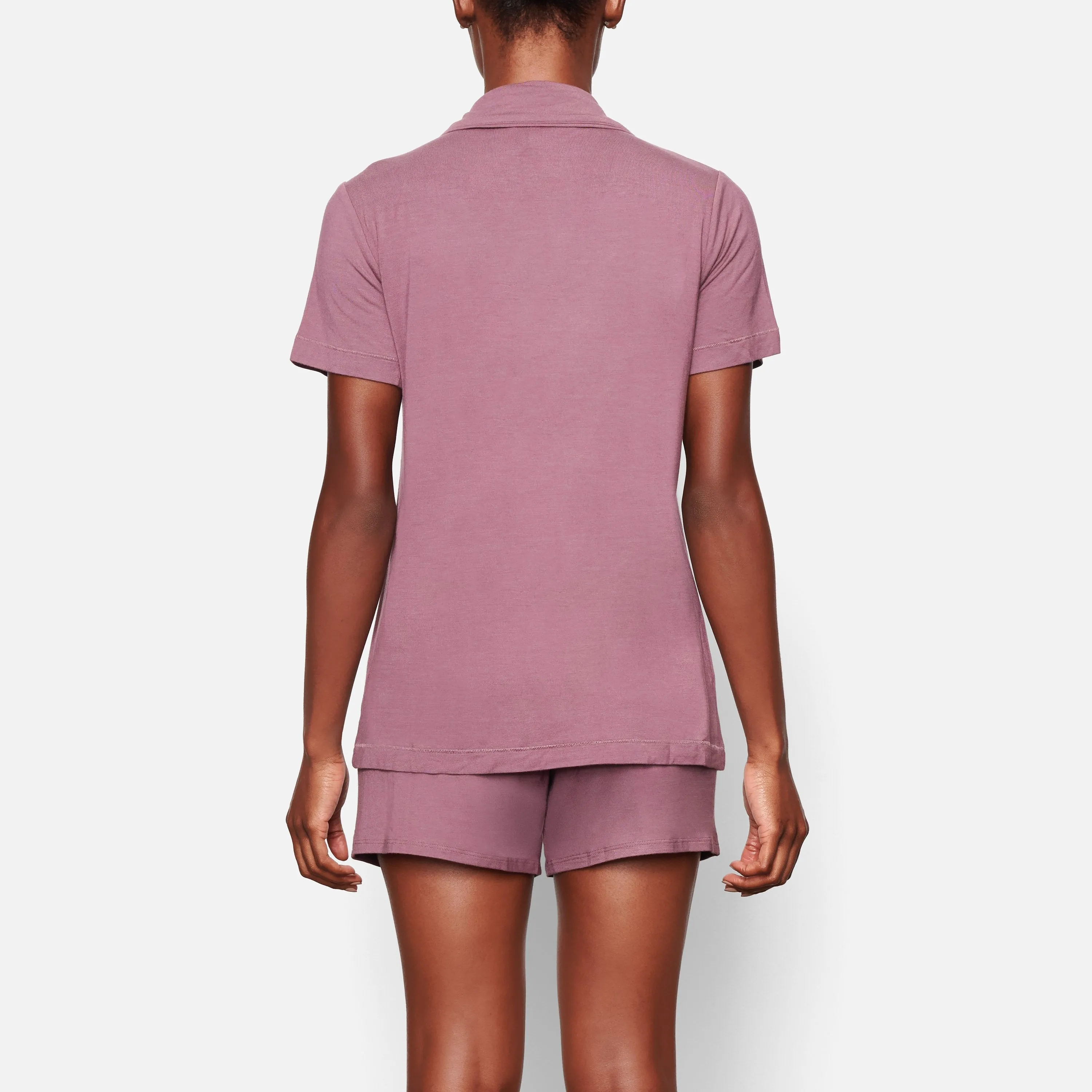 SLEEP SHORT SLEEVE SET | PLUM