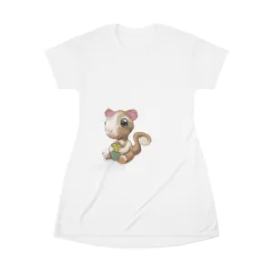 Squirrel All Over Print T-Shirt Dress