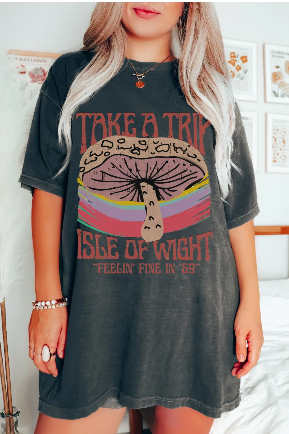 Take A Trip Isle of Wight Music Festival Comfort Colors® T-Shirt, T-Shirt Dress, Retro Design Festival Tee