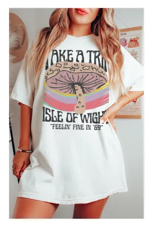 Take A Trip Isle of Wight Music Festival Comfort Colors® T-Shirt, T-Shirt Dress, Retro Design Festival Tee