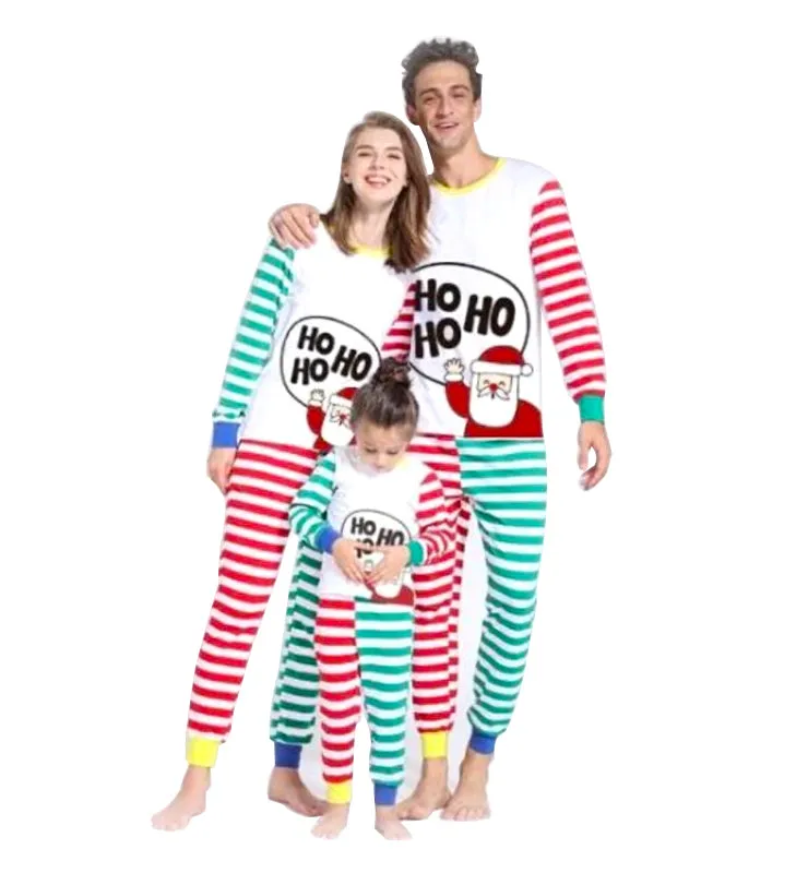 The Clean Room Christmas Family Matching PJs: Christmas Stripes