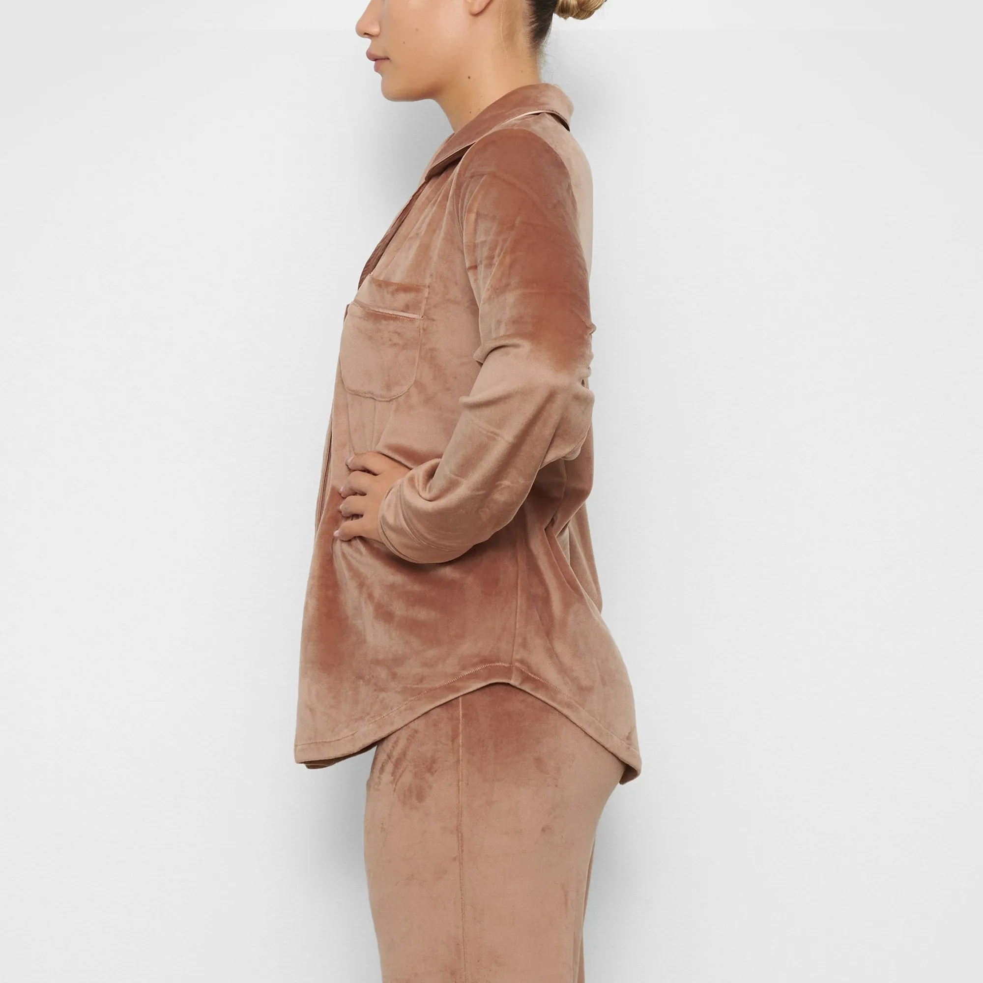 VELOUR SLEEP TOP | SIENNA