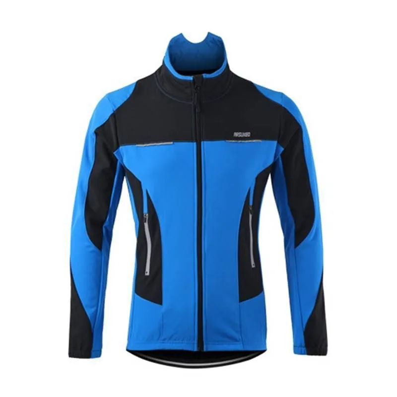 Windproof Men's Thermal Fleece Cycling Jacket