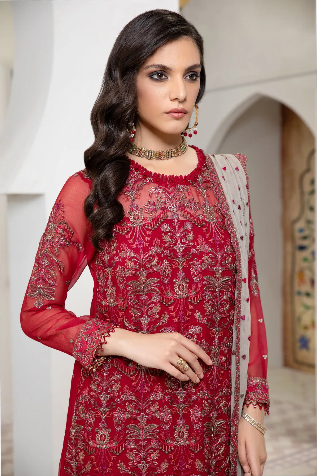 Zarif Pareesia Luxury Formal Wear 2022 – CRIMSON