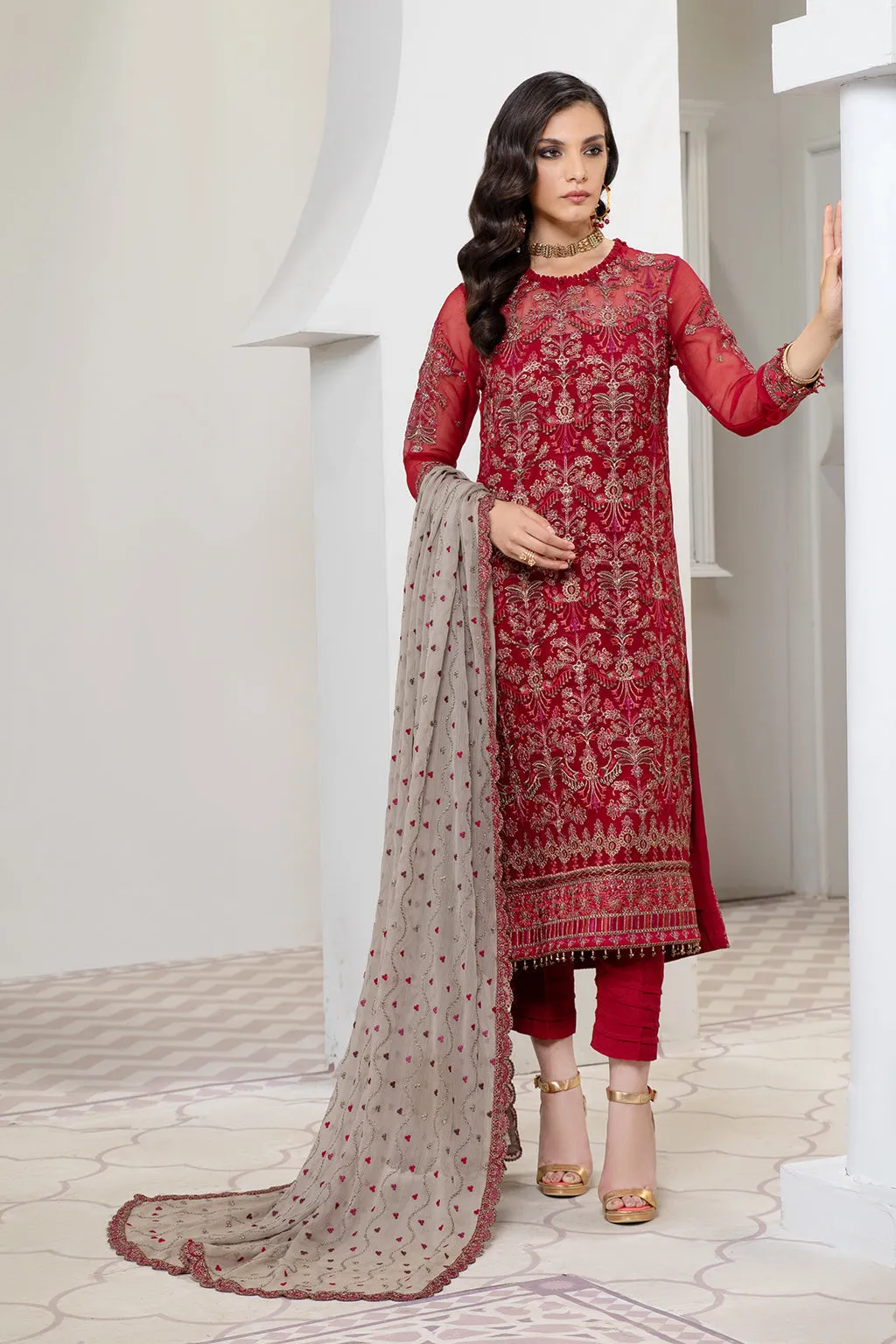 Zarif Pareesia Luxury Formal Wear 2022 – CRIMSON