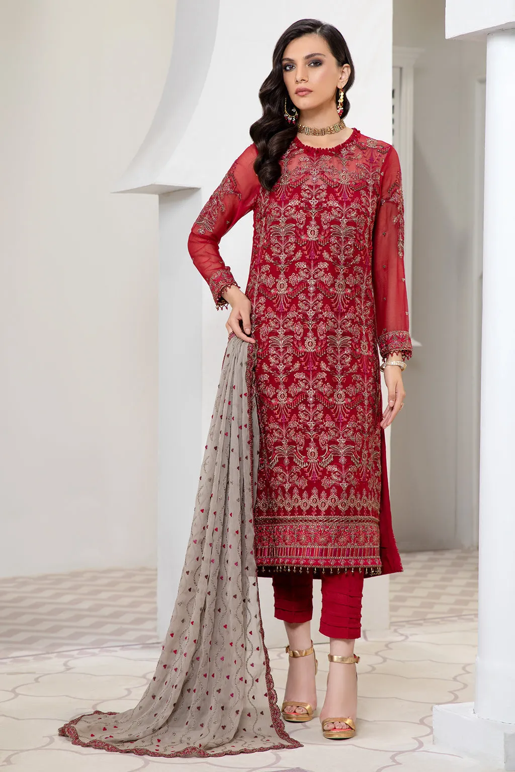 Zarif Pareesia Luxury Formal Wear 2022 – CRIMSON